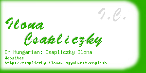 ilona csapliczky business card